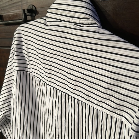 Sexy fun fringe button up striped shirt M men - Picture 8 of 9